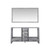 Lexora -  Jacques 60" Distressed Grey Double Vanity - no Top  58" Mirror - LJ342260DD00M58