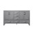 Lexora -  Jacques 60" Distressed Grey Double Vanity - White Carrara Marble Top - White Square Sinks  no Mirror - LJ342260DDDS000
