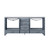 Lexora -  Jacques 72" Dark Grey Double Vanity - White Carrara Marble Top - White Square Sinks  no Mirror - LJ342272DBDS000