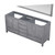 Lexora -  Jacques 72" Distressed Grey Double Vanity - no Top  70" Mirror - LJ342272DD00M70
