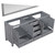 Lexora -  Jacques 72" Distressed Grey Double Vanity - no Top  70" Mirror - LJ342272DD00M70