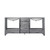 Lexora -  Jacques 72" Distressed Grey Double Vanity - White Carrara Marble Top - White Square Sinks  no Mirror - LJ342272DDDS000