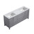 Lexora -  Jacques 72" Distressed Grey Double Vanity - White Carrara Marble Top - White Square Sinks  no Mirror - LJ342272DDDS000