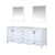 Lexora -  Jacques 80" White Double Vanity - White Carrara Marble Top - White Square Sinks  30" Mirrors - LJ342280DADSM30