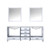 Lexora -  Jacques 80" White Double Vanity - White Carrara Marble Top - White Square Sinks  30" Mirrors - LJ342280DADSM30
