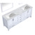 Lexora -  Jacques 80" White Double Vanity - White Carrara Marble Top - White Square Sinks  30" Mirrors - LJ342280DADSM30