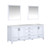 Lexora -  Jacques 80" White Double Vanity - White Carrara Marble Top - White Square Sinks  30" Mirrors - LJ342280DADSM30