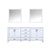 Lexora -  Jacques 80" White Double Vanity - White Carrara Marble Top - White Square Sinks  30" Mirrors - LJ342280DADSM30