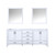 Lexora -  Jacques 80" White Double Vanity - no Top  30" Mirrors - LJ342280DA00M30