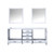 Lexora -  Jacques 80" White Double Vanity - no Top  30" Mirrors - LJ342280DA00M30