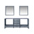 Lexora -  Jacques 80" Dark Grey Double Vanity - no Top  30" Mirrors - LJ342280DB00M30