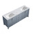 Lexora -  Jacques 80" Dark Grey Double Vanity - White Carrara Marble Top - White Square Sinks  no Mirror - LJ342280DBDS000