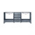 Lexora -  Jacques 80" Dark Grey Double Vanity - White Carrara Marble Top - White Square Sinks  no Mirror - LJ342280DBDS000