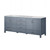 Lexora -  Jacques 80" Dark Grey Double Vanity - White Carrara Marble Top - White Square Sinks  no Mirror - LJ342280DBDS000