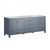 Lexora -  Jacques 80" Dark Grey Double Vanity - White Carrara Marble Top - White Square Sinks  no Mirror - LJ342280DBDS000