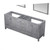 Lexora -  Jacques 80" Distressed Grey Double Vanity - no Top  30" Mirrors - LJ342280DD00M30