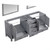 Lexora -  Jacques 80" Distressed Grey Double Vanity - no Top  30" Mirrors - LJ342280DD00M30