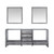Lexora -  Jacques 80" Distressed Grey Double Vanity - no Top  30" Mirrors - LJ342280DD00M30