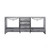 Lexora -  Jacques 80" Distressed Grey Double Vanity - White Carrara Marble Top - White Square Sinks  no Mirror - LJ342280DDDS000