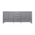 Lexora -  Jacques 80" Distressed Grey Double Vanity - White Carrara Marble Top - White Square Sinks  no Mirror - LJ342280DDDS000