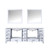 Lexora -  Jacques 84" White Double Vanity - White Carrara Marble Top - White Square Sinks  34" Mirrors - LJ342284DADSM34