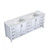 Lexora -  Jacques 84" White Double Vanity - White Carrara Marble Top - White Square Sinks  no Mirror - LJ342284DADS000