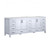 Lexora -  Jacques 84" White Double Vanity - White Carrara Marble Top - White Square Sinks  no Mirror - LJ342284DADS000