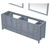 Lexora -  Jacques 84" Dark Grey Double Vanity - no Top  34" Mirrors - LJ342284DB00M34