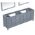 Lexora -  Jacques 84" Dark Grey Double Vanity - no Top  34" Mirrors - LJ342284DB00M34