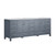 Lexora -  Jacques 84" Dark Grey Double Vanity - White Carrara Marble Top - White Square Sinks  no Mirror - LJ342284DBDS000
