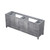 Lexora -  Jacques 84" Distressed Grey Vanity Cabinet Only - LJ342284DD00000