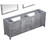 Lexora -  Jacques 84" Distressed Grey Double Vanity - no Top  34" Mirrors - LJ342284DD00M34