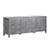 Lexora -  Jacques 84" Distressed Grey Double Vanity - White Carrara Marble Top - White Square Sinks  no Mirror - LJ342284DDDS000
