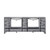 Lexora -  Jacques 84" Distressed Grey Double Vanity - White Carrara Marble Top - White Square Sinks  no Mirror - LJ342284DDDS000