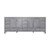 Lexora -  Jacques 84" Distressed Grey Double Vanity - White Carrara Marble Top - White Square Sinks  no Mirror - LJ342284DDDS000