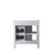 Lexora -  Marsyas 30" White Vanity Cabinet Only - LM342230SA00000