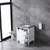 Lexora -  Marsyas 30" White Single Vanity - Grey Quartz Top - White Square Sink  no Mirror - LM342230SAAS000