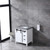 Lexora -  Marsyas 30" White Single Vanity - Grey Quartz Top - White Square Sink  no Mirror - LM342230SAAS000