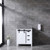 Lexora -  Marsyas 30" White Single Vanity - Grey Quartz Top - White Square Sink  no Mirror - LM342230SAAS000