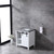 Lexora -  Marsyas 30" White Single Vanity - Grey Quartz Top - White Square Sink  no Mirror - LM342230SAAS000