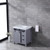 Lexora -  Marsyas 30" Dark Grey Single Vanity - White Carrara Marble Top - White Square Sink  no Mirror - LM342230SBBS000