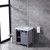Lexora -  Marsyas 30" Dark Grey Single Vanity - White Carrara Marble Top - White Square Sink  no Mirror - LM342230SBBS000