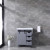 Lexora -  Marsyas 30" Dark Grey Single Vanity - White Carrara Marble Top - White Square Sink  no Mirror - LM342230SBBS000