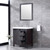 Lexora -  Marsyas 30" Brown Single Vanity - White Quartz Top - White Square Sink  28" Mirror w/ Faucet - LM342230SCCSM28F