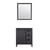 Lexora -  Marsyas 30" Brown Single Vanity - White Quartz Top - White Square Sink  28" Mirror - LM342230SCCSM28