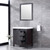 Lexora -  Marsyas 30" Brown Single Vanity - White Quartz Top - White Square Sink  28" Mirror - LM342230SCCSM28