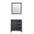 Lexora -  Marsyas 30" Brown Single Vanity - no Top  28" Mirror - LM342230SC00M28