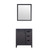 Lexora -  Marsyas 30" Brown Single Vanity - no Top  28" Mirror - LM342230SC00M28