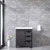 Lexora -  Marsyas 30" Brown Single Vanity - White Quartz Top - White Square Sink  no Mirror - LM342230SCCS000