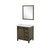 Lexora -  Marsyas 30" Rustic Brown Single Vanity - White Quartz Top - White Square Sink  28" Mirror - LM342230SKCSM28